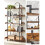 Industrial 5-Tier Bookshelf: Stable, Spacious, Easy Assembly 7