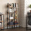 Rustic 4-Tier Ladder Shelf for Books & Decor, Easy Assembly 2