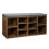 Comfortable Shoe Bench with Cushion and Storage Compartments 1