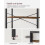 5-Tier Rustic Brown Storage Shelves, Steel Frame 5