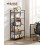 5-Tier Rustic Brown Storage Shelves, Steel Frame 4