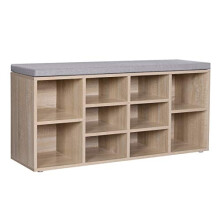 Comfortable Shoe Bench with Cushion and Storage