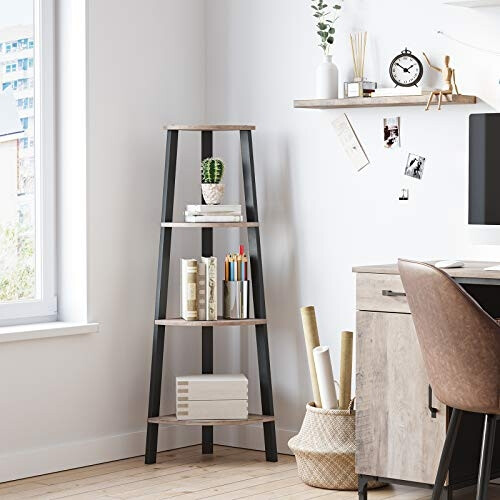 Versatile 4-Tier Corner Shelf for Any Room, Easy to Install 1