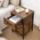 Rustic Industrial Bedside Table with 3 Drawers 4