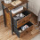 Rustic Brown Industrial Bedside Table with Steel Frame 7