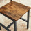 Rustic Brown & Black Ergonomic Dining Chairs Set 7