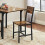 Rustic Brown & Black Ergonomic Dining Chairs Set 5