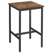 Durable Industrial Breakfast Bar Table with Footrest