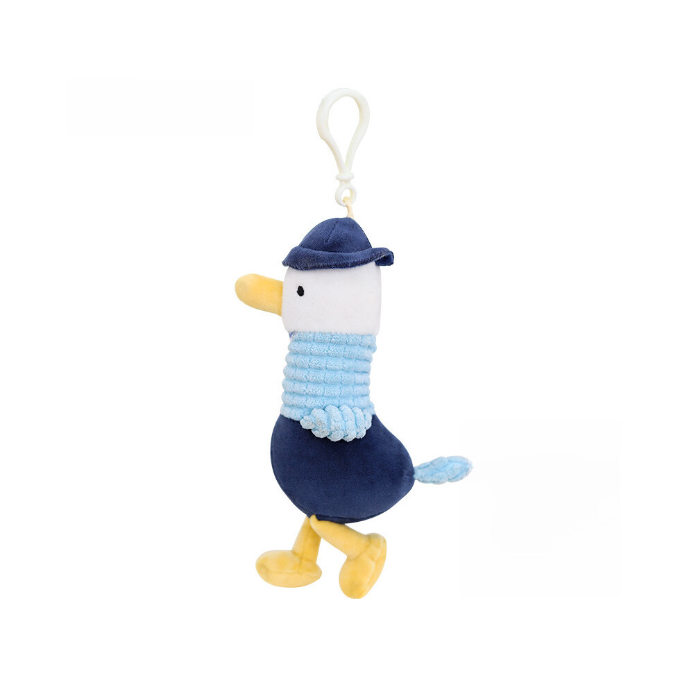 Veishet (Sky Blue) Metoo Adorable Plush Toy Duck Cute Striped Duck Stuffed Animal Mini Keychain Sky Blue