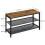 Rustic Brown Shoe Bench with 2 Mesh Shelves, Easy Assembly 3