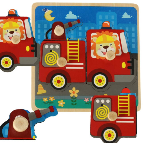 Holzpuzzle Feuerwehr