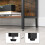Elegant Matte Black Bookcase with Rustic Brown Shelves 7
