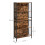 Elegant Matte Black Bookcase with Rustic Brown Shelves 5