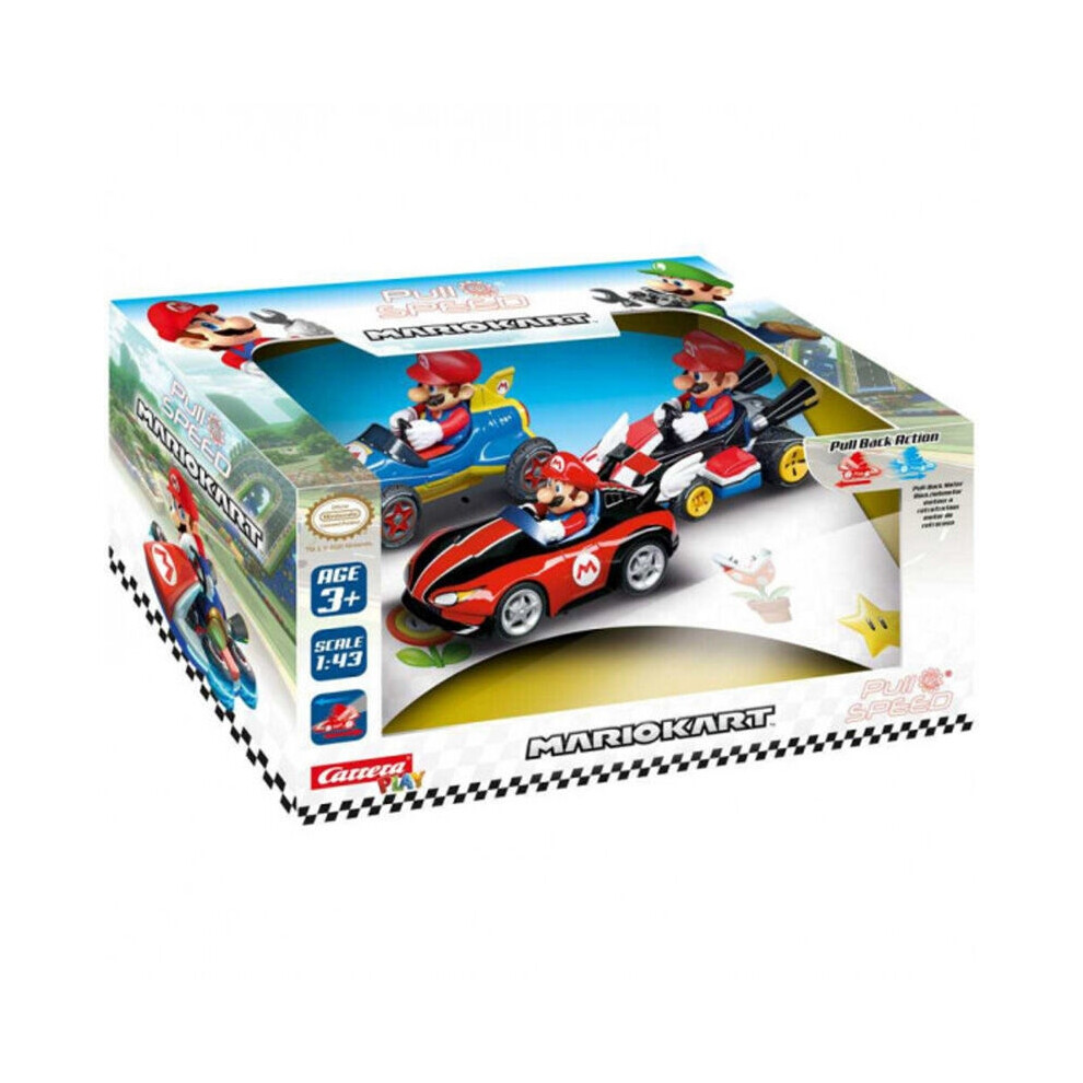 Carrera Mario Kart Mario Pull Speed Set 3 Cars
