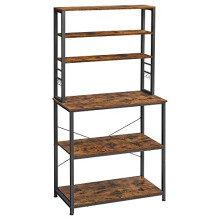 6-Tier Kitchen Rack with Adjustable Shelves &amp; S-Hooks