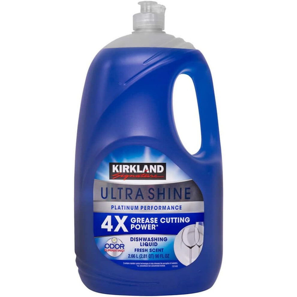 Kirkland Signature Ultra Shine Liquid Dish Soap, Fresh, 90 fl. oz.