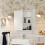 Scandinavian Matte White Bathroom Vanity Cabinet, 2 Shelves 4