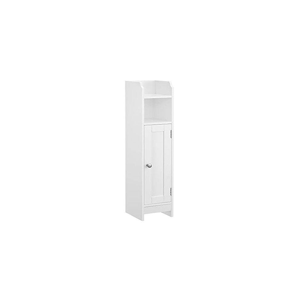 Pricenet Compact White Bathroom Cabinet With Adjustable Shelves