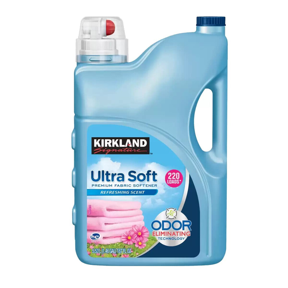 Kirkland Signature Ultra Fresh Premium Fabric Conditioner, 276 Loads, 187 fl oz