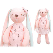 Plüschhasenmaskottchen rosa 35cm