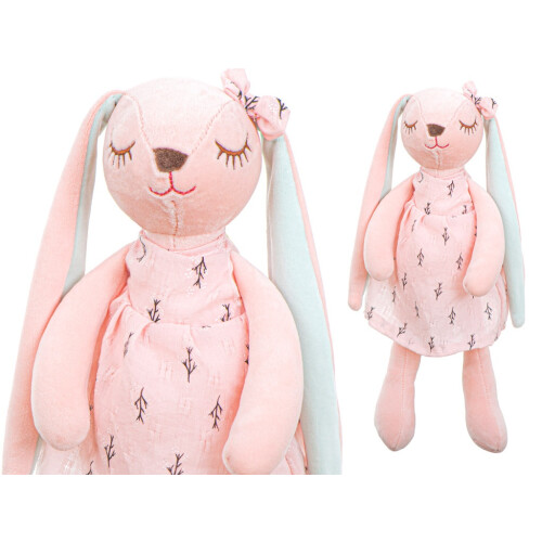 Plüschhasenmaskottchen rosa 35cm