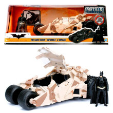 Lelu - Ocio Stock - The Dark Knight Batmovil metallinen naamiointiauto + hahmo - Musta - 8-vuotiaasta alkaen - 1:24
