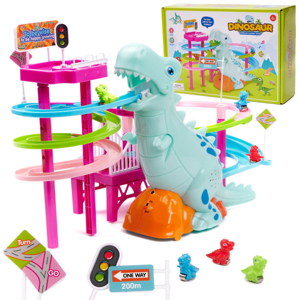 Dinosaur race track dinosaur sounds lights