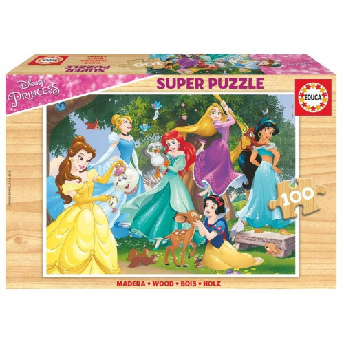 Puzzle de madera Princesas Disney - EDUCA - 100 piezas - Para niños a ...