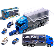Transporter-LKW TIR-Werfer + Polizeiautos aus Metall