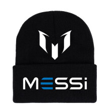 (Black 3) MESSI Printed Knitted Hat Winter Casual Men and Women Daily Outgoing Warm Cap Black Beanie Skullies