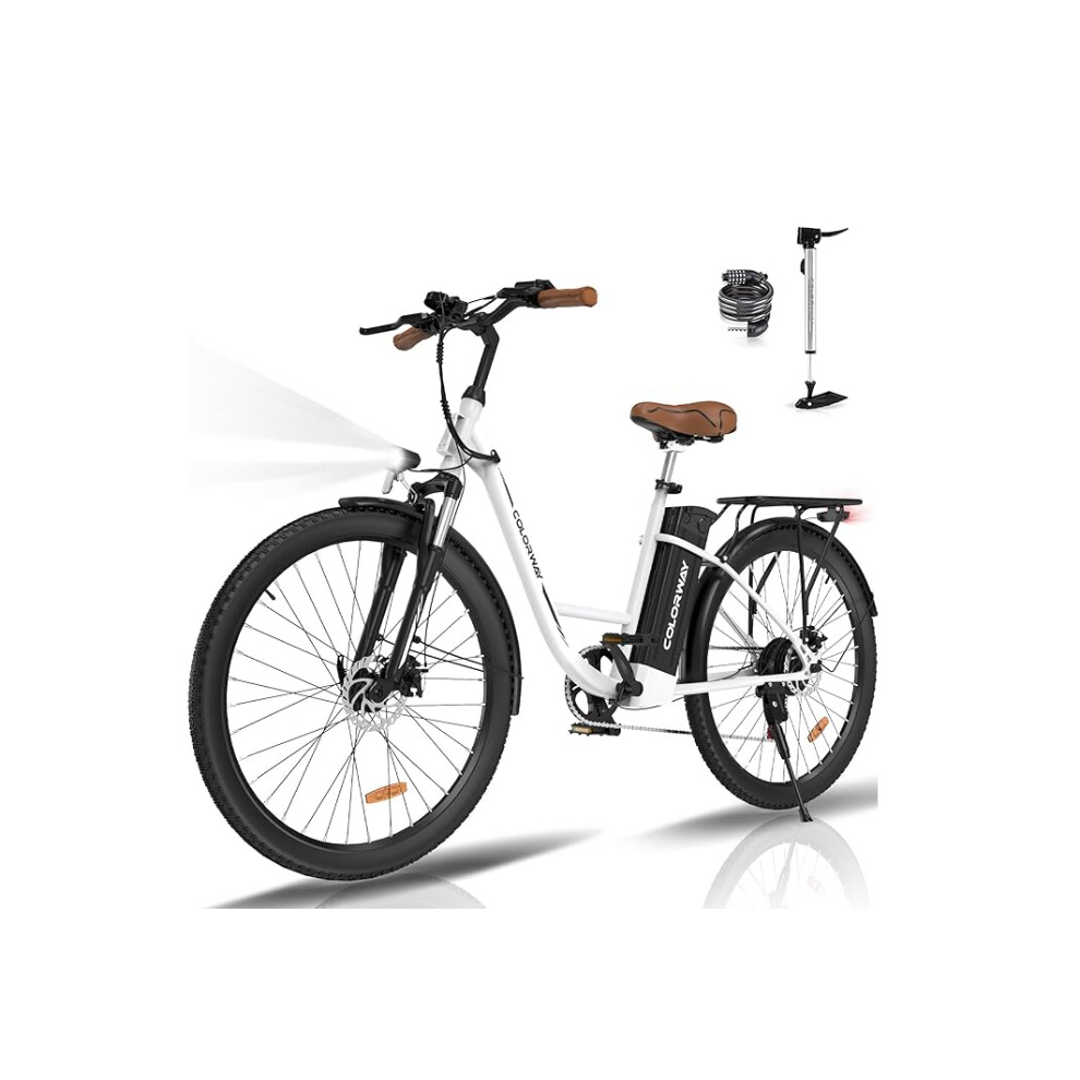 COLORWAY, BK31 Electric Bikes, Built-in 36V 15Ah Battery,7 Speed 250W