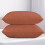 (Rust) Hotel Quality Pillowcases Pair Plain Dyed Microfiber Multi Colour Pillowcases 4