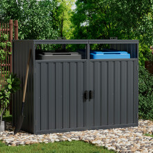 Outdoor Metal Garbage Can Garden Storage Shed