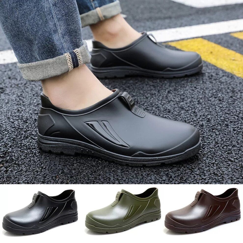 Work Boots Walking Mens Rain Shoes Waterproof Rubber Garden Low Top Non slip on OnBuy