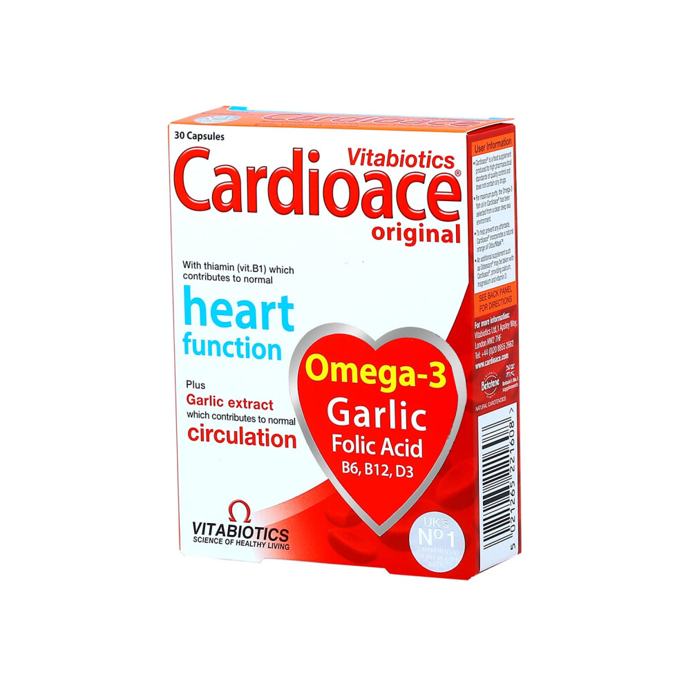 Vitabiotics Cardioace 30 Tablets - Comprehensive Heart Health And Cardiovascular Support Supplement