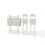 Living And Home 70cm Folding Dining Table and 4 Chairs Space Saving Kitchen Table Chairs Set 4