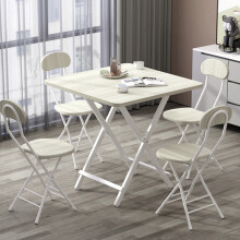 70cm Folding Dining Table and 4 Chairs Space Saving Kitchen Table Chairs Set