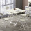 Living And Home 70cm Folding Dining Table and 4 Chairs Space Saving Kitchen Table Chairs Set 1