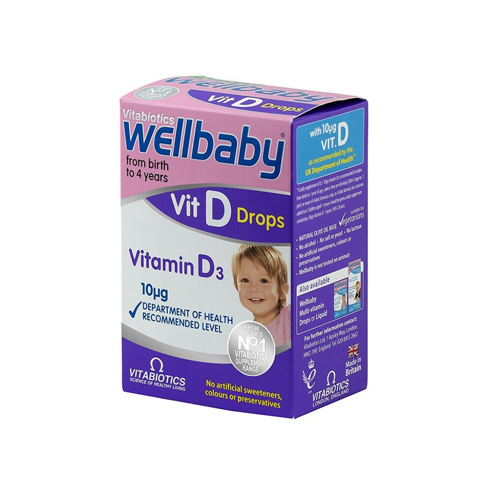 Vitabiotics Wellbaby Vitamin D3 Drops 30 Ml - Immune System Support For Infants