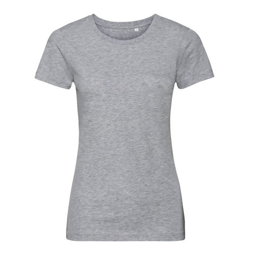 (XL, Light Oxford Grey) Russell Womens/Ladies Organic Short-Sleeved T-Shirt