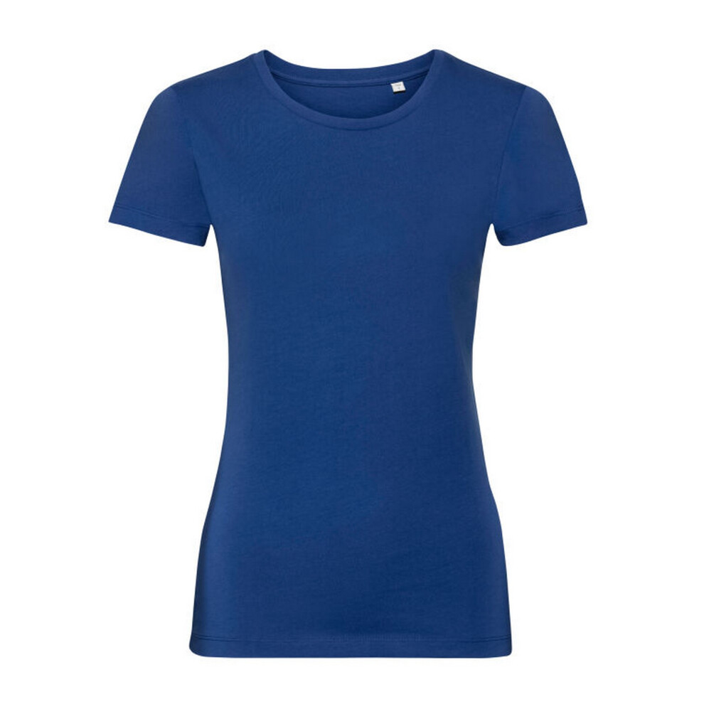 (M, Bright Royal Blue) Russell Womens/Ladies Organic Short-Sleeved T-Shirt