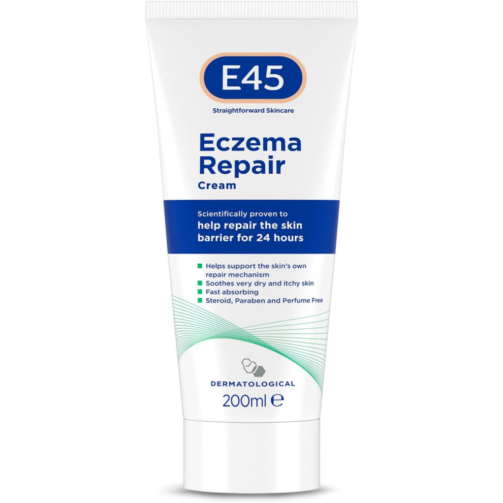 E45 Repair Cream 200 ml to Treat Symptoms of Eczema Soothe and Hydrate Very Dry and Itchy Skin