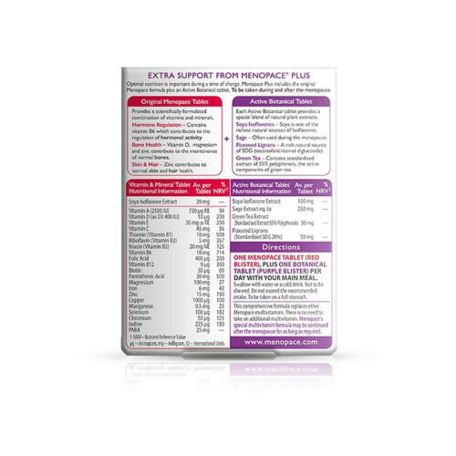 Vitabiotics Vitabiotics Menopace Plus 56 Tablets - Menopause Support with Added Natural Nutrients 1