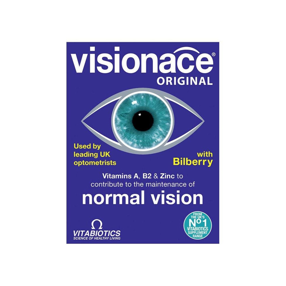 Vitabiotics Visionace Original - 30 Tablets for Eye Health and Vision Support