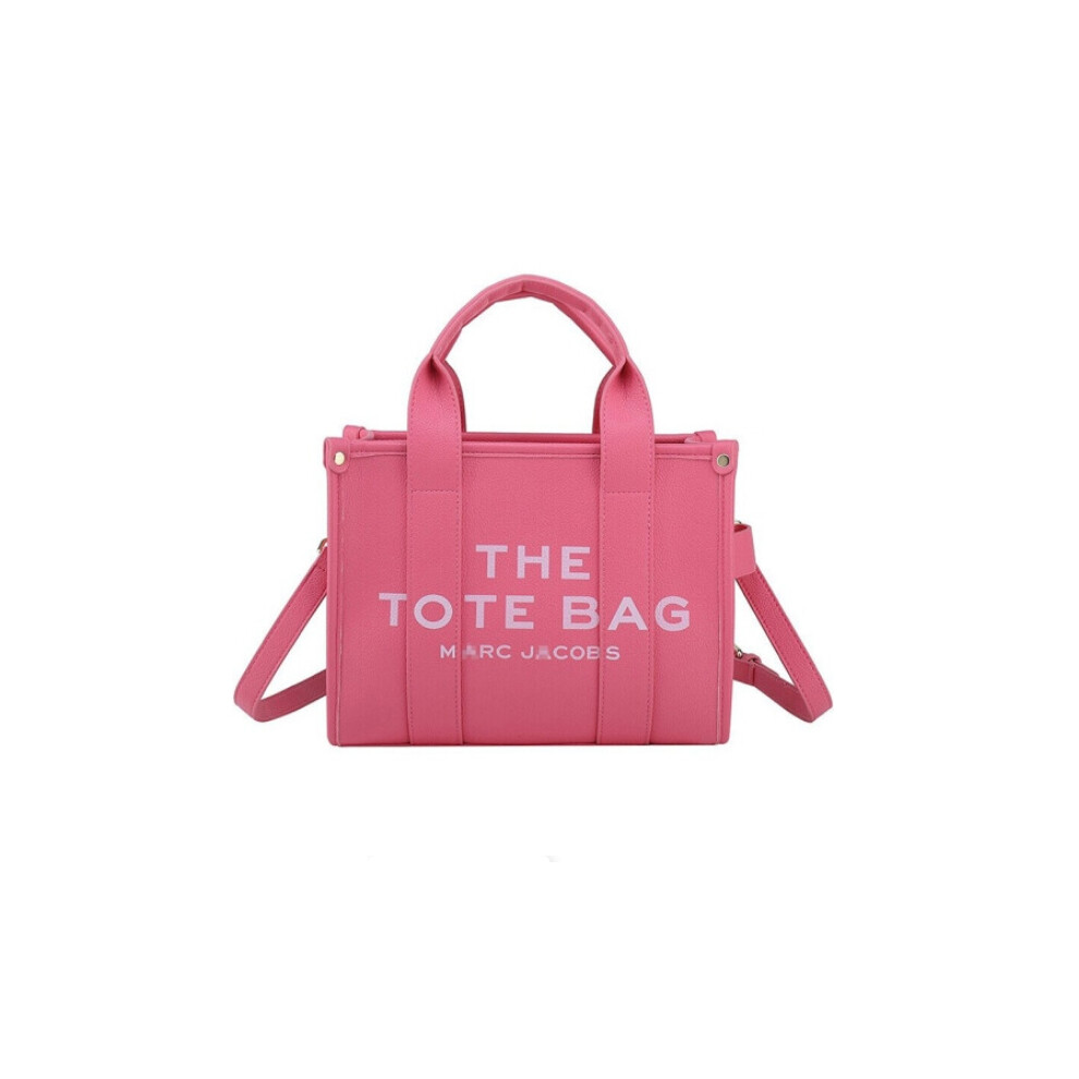 (Rose red) Womens Handbags Designer Vintage Laptop PU Leather Shoulder Tote Bag