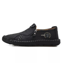 (Black, UK7=EUR40) Casual Men's Leather Shoes Outdoor Sports Running Trainers Athletic Sneakers Gym