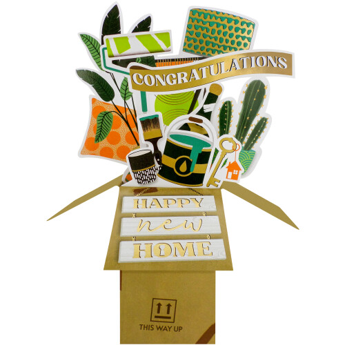 Clever Cube Congratulations Happy New Home Pop Up Greeting Card