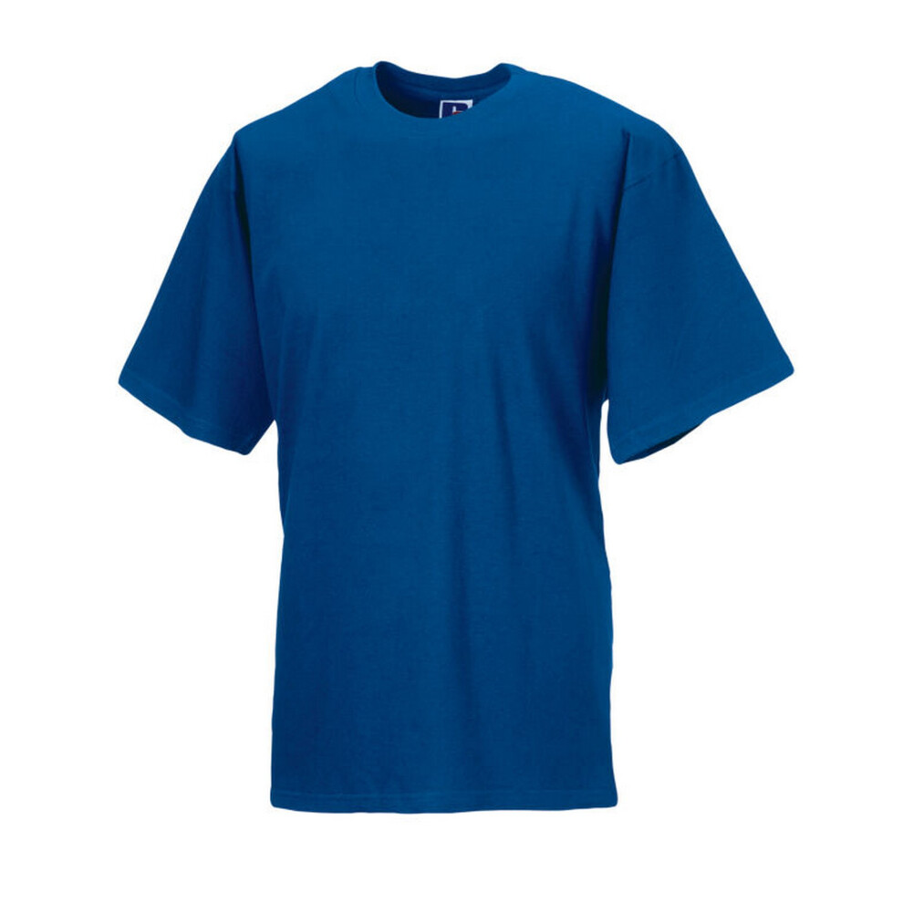 (3XL, Bright Royal Blue) Russell Mens Organic Short-Sleeved T-Shirt