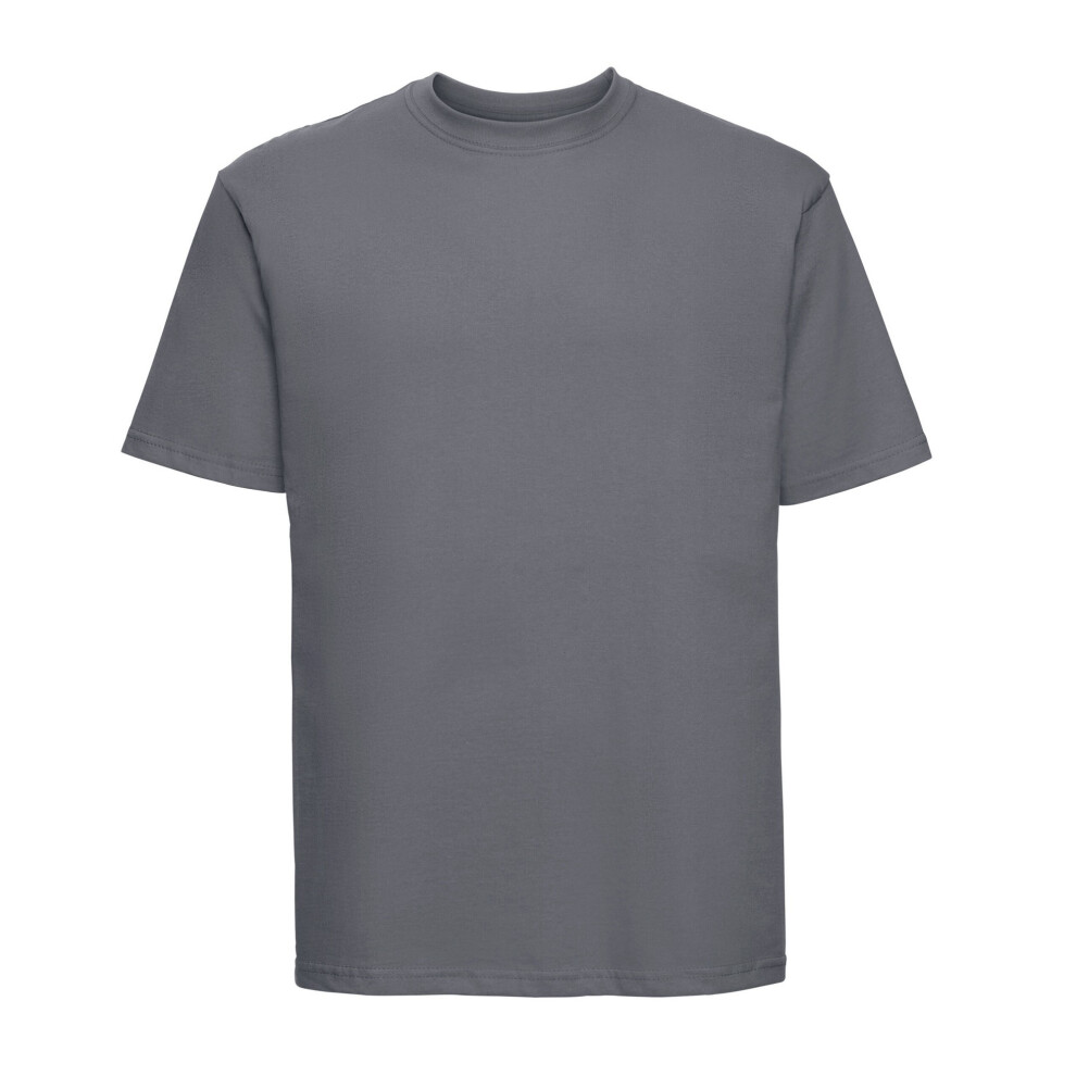 (3XL, Convoy Grey) Russell Mens Organic Short-Sleeved T-Shirt