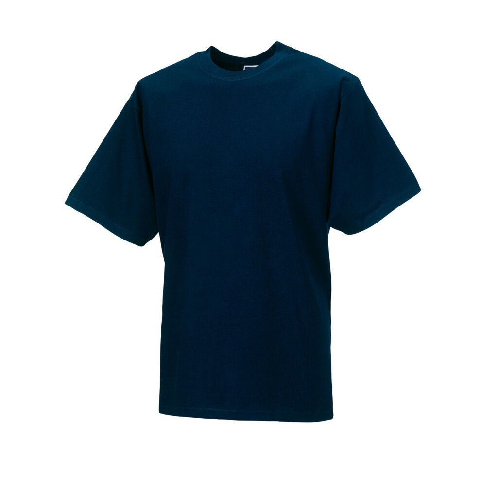 (M, French Navy) Russell Mens Organic Short-Sleeved T-Shirt